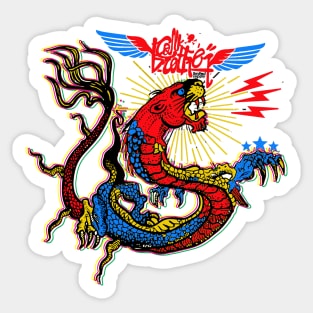 dragon with tiger head Sticker